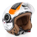 کلاه کاسکت بیون مدل B-110 Face Black White Shine - تصویر 4