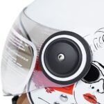 کلاه کاسکت بیون مدل B-110 Face White Green - تصویر 7