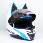 کلاه کاسکت خرگوشی نیترنیوس مدل FF-319 White Blue - تصویر 4