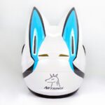 کلاه کاسکت خرگوشی نیترنیوس مدل FF-319 White Blue - تصویر 5
