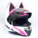 کلاه کاسکت خرگوشی نیترنیوس مدل FF-319 White  Pink - تصویر 4