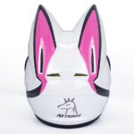 کلاه کاسکت خرگوشی نیترنیوس مدل FF-319 White  Pink - تصویر 5