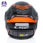 کلاه کاسکت فک متحرک ال اس تو مدل LS2 FF345 رنگ مشکی نارنجی براق - تصویر 6