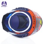 کلاه کاسکت فک متحرک ال اس تو مدل ls2 of345-5 رنگ آبی نارنجی - تصویر 5