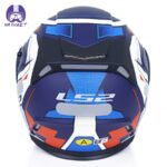 کلاه کاسکت فک متحرک ال اس تو مدل ls2 of345-5 رنگ آبی نارنجی - تصویر 6