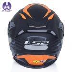 کلاه کاسکت فک متحرک ال اس تو مدل LS2 FF345 رنگ طوسی نارنجی مات - تصویر 5