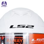کلاه کاسکت فک متحرک ال اس تو مدل LS2 FF345 رنگ سفید براق - تصویر 7