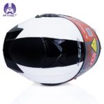 کلاه کاسکت فک متحرک ال اس تو مدل LS2 FF345 رنگ سفید نارنجی براق - تصویر 6