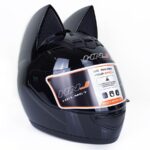 کلاه کاسکت خرگوشی اچ ان جی مدل HNJ 902 Black shine - تصویر 3