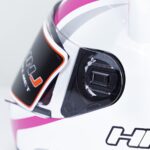 کلاه کاسکت خرگوشی اچ ان جی مدل HNJ 902 White Pink - تصویر 7