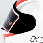 کلاه کاسکت خرگوشی اچ ان جی مدل HNJ 902 White Red - تصویر 7