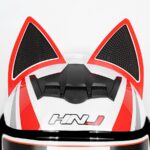 کلاه کاسکت خرگوشی اچ ان جی مدل HNJ 902 White Red - تصویر 8