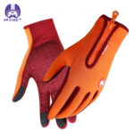 دستکش موتورسواری وینداستاپر رنگ نارنجی - تصویر 3