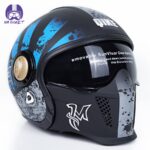 کلاه کاسکت فک جدا کایک مدل OP01 Black Blue - تصویر 3