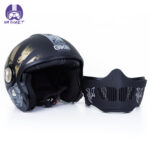 کلاه کاسکت فک جدا کایک مدل OP01 Black Gold - تصویر 4