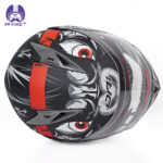 کلاه کاسکت فک متحرک دی ای وان 108 مدل Dragon Red - تصویر 6