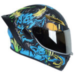 کلاه کاسکت فک متحرک کایک مدل Blue Thunder God - تصویر 5