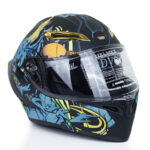 کلاه کاسکت فک متحرک کایک مدل Blue Thunder God - تصویر 7