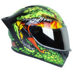 کلاه کاسکت بلوتوث دار فک متحرک کایک مدل Green Warcraft - تصویر 10