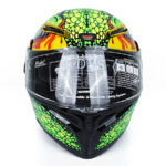 کلاه کاسکت بلوتوث دار فک متحرک کایک مدل Green Warcraft - تصویر 5