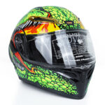 کلاه کاسکت بلوتوث دار فک متحرک کایک مدل Green Warcraft - تصویر 7
