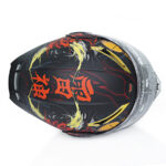 کلاه کاسکت بلوتوث دار فک متحرک کایک مدل Red Thunder God - تصویر 7