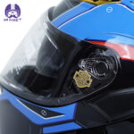 کلاه کاسکت فک متحرک کایک مدل Black Blue Mecha - تصویر 7