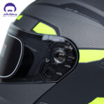 کلاه کاسکت فک متحرک فلش مدل 935SV black-neon yellow - تصویر 6