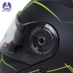کلاه کاسکت ردلاین مدل 937 طرح ضربدری زرد به همراه هندزفری بلوتوثی و کیف حمل و پد گردن مجموعه 4 عددی - تصویر 8