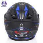 کلاه کاسکت ردلاین مدل 939 طرح Blue Time به همراه هندزفری بلوتوثی و کیف حمل و پد گردن مجموعه 4 عددی - تصویر 6