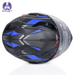 کلاه کاسکت ردلاین مدل 939 طرح Blue Time به همراه هندزفری بلوتوثی و کیف حمل و پد گردن مجموعه 4 عددی - تصویر 7