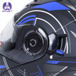 کلاه کاسکت ردلاین مدل 939 طرح Blue Time به همراه هندزفری بلوتوثی و کیف حمل و پد گردن مجموعه 4 عددی - تصویر 9
