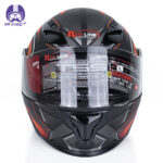 کلاه کاسکت ردلاین مدل 939 طرح Red Time به همراه هندزفری بلوتوثی و کیف حمل و پد گردن مجموعه 4 عددی - تصویر 3