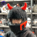 کلاه کاسکت پی مدل NOFACE EVIL BL - تصویر 7