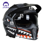 کلاه کاسکت فک جدا برند راپیدو 890 مدل اسکورپین طرح Shark - تصویر 3