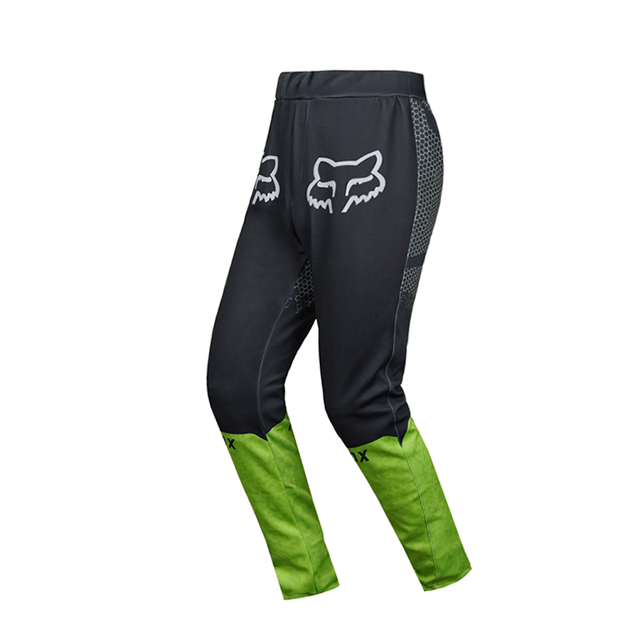 شلوار موتورسواری کراسی طرح فاکس رنگ طوسی فسفری