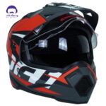 کلاه کاسکت اندروییDA1مدل 202رنگ قرمز مشکی - تصویر 4