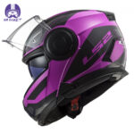 کلاه کاسکت فک متحرک ال اس تو مدل FF902.Scope.Black.Pink - تصویر 3