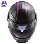 کلاه کاسکت فک متحرک ال اس تو مدل FF902.Scope.Black.Pink - تصویر 4