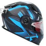 کلاه کاسکت فک محترک ردلاین 939 مدل mat black blue
