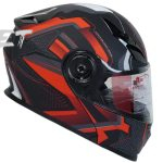 کلاه کاسکت فک محترک ردلاین 939 مدل mat black red