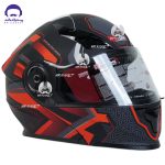 کلاه کاسکت فک محترک ردلاین 939 مدل mat black red - تصویر 3