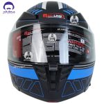 کلاه کاسکت فک متحرک بلوتوث دار ردلاین کد 960 مدل matt black blue overture - تصویر 3