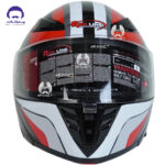 کلاه کاسکت فک متحرک ردلاین کد 960 مدل braight black red warframe - تصویر 3