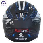 کلاه کاسکت فک متحرک بلوتوث دار ردلاین کد 960 مدل matt black blue overture - تصویر 5