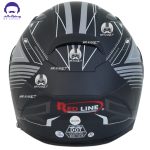 کلاه کاسکت فک متحرک بلوتوث دار ردلاین کد 960 مدل matt black grey overture - تصویر 5