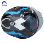 کلاه کاسکت فک محترک ردلاین 939 مدل mat black blue - تصویر 7