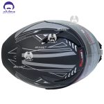 کلاه کاسکت فک متحرک بلوتوث دار ردلاین کد 960 مدل matt black grey overture - تصویر 6