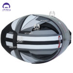 کلاه کاسکت فک متحرک ردلاین کد 960 مدل matt black grey warframe - تصویر 6
