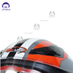 کلاه کاسکت فک متحرک ردلاین کد 960 مدل braight black red warframe - تصویر 7